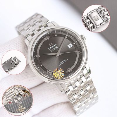 GT Factory Omega De Ville Classic 39.5MM Inhouse 2500 Movement White/Dark Grey Dial Watch